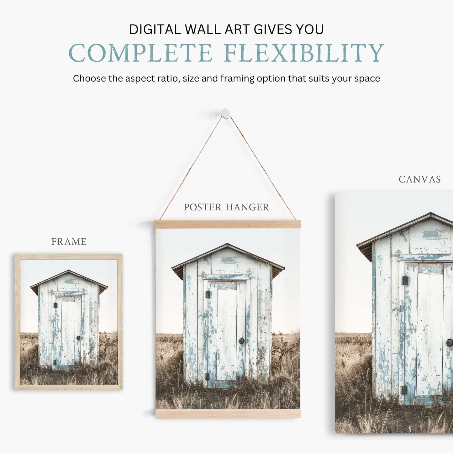 Old Shed Print, Rustic Farmhouse Decor, Countryside Wall Art - WildfieldPrints