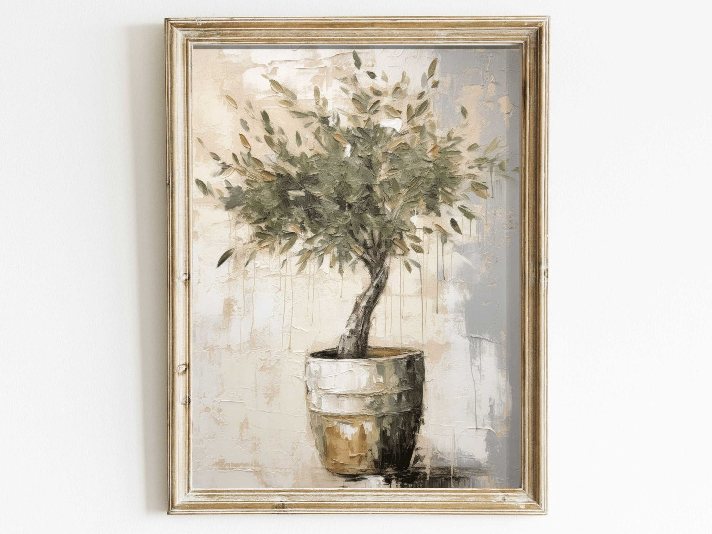 Olive Tree Wall Art, Vintage Botanical Decor, Mediterranean Painting - WildfieldPrints