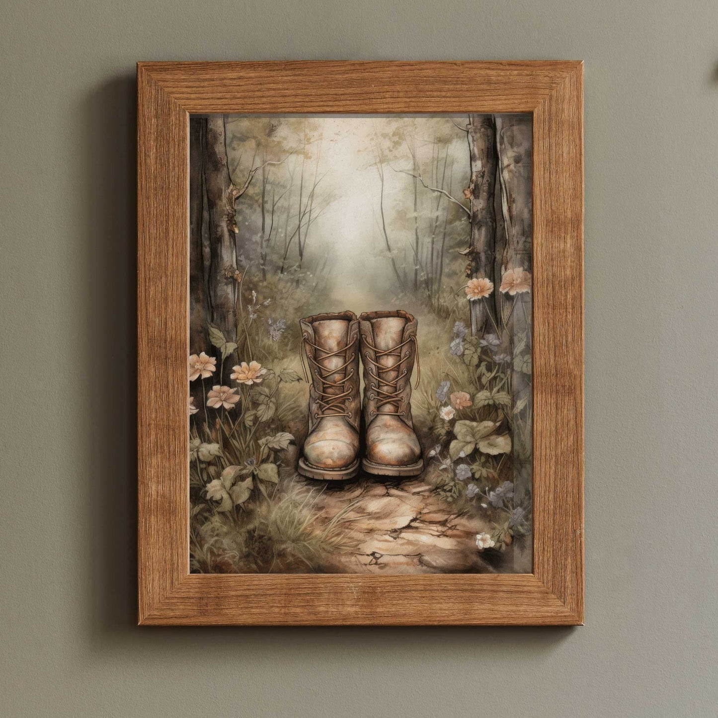 Outdoors Adventure Wall Art, Hiking Print, Vintage Nature Decor - WildfieldPrints