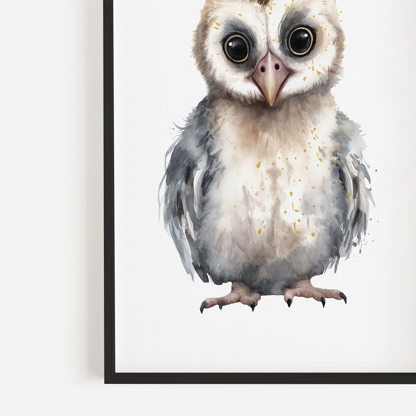 Owl Nursery Wall Art, Cute Animal Decor, Watercolor Prints - WildfieldPrints