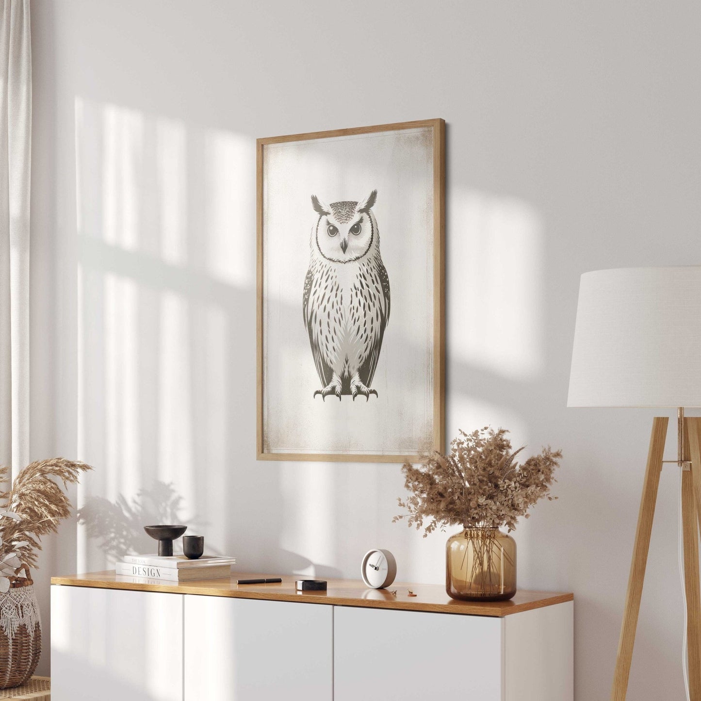 Owl Wall Art, Vintage Nursery Decor, Forest Animal Painting - WildfieldPrints