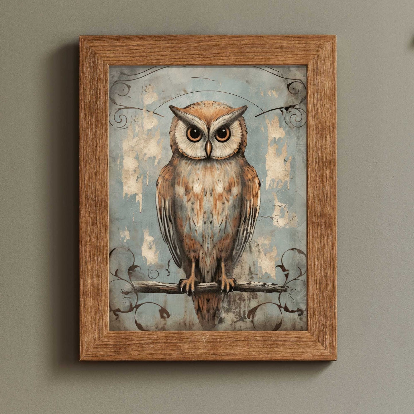 Owl Wall Art, Vintage Nursery Decor, Forest Animal Print - WildfieldPrints
