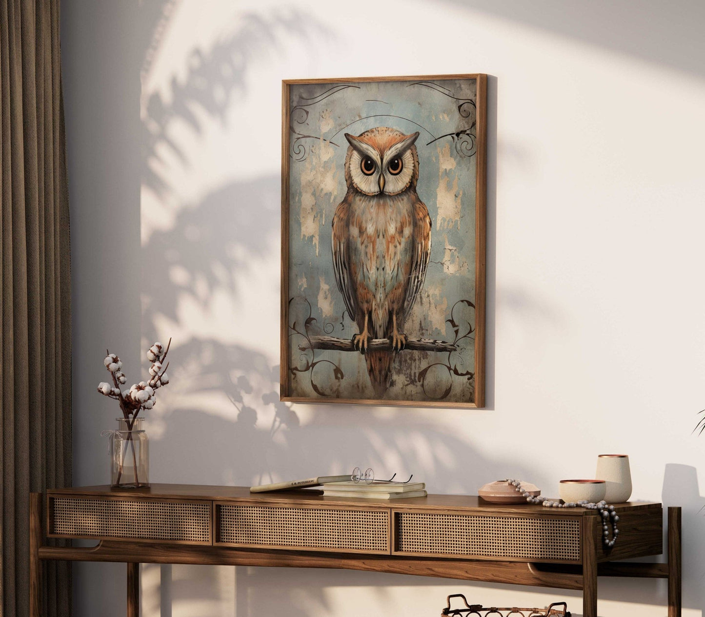 Owl Wall Art, Vintage Nursery Decor, Forest Animal Print - WildfieldPrints