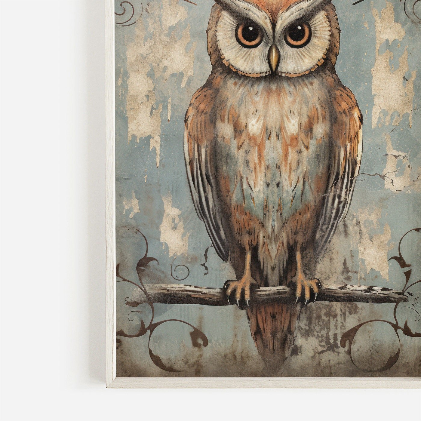 Owl Wall Art, Vintage Nursery Decor, Forest Animal Print - WildfieldPrints
