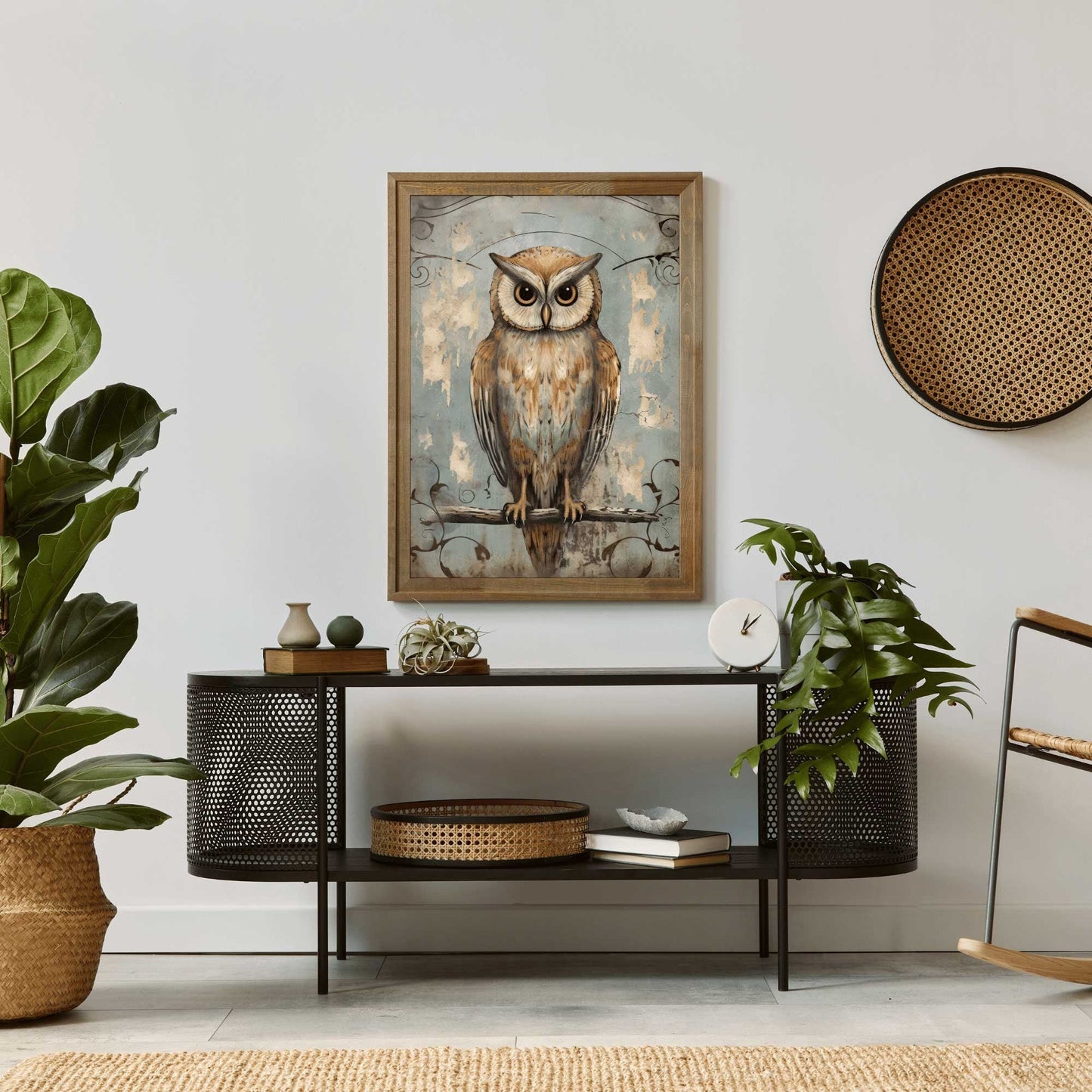 Owl Wall Art, Vintage Nursery Decor, Forest Animal Print - WildfieldPrints