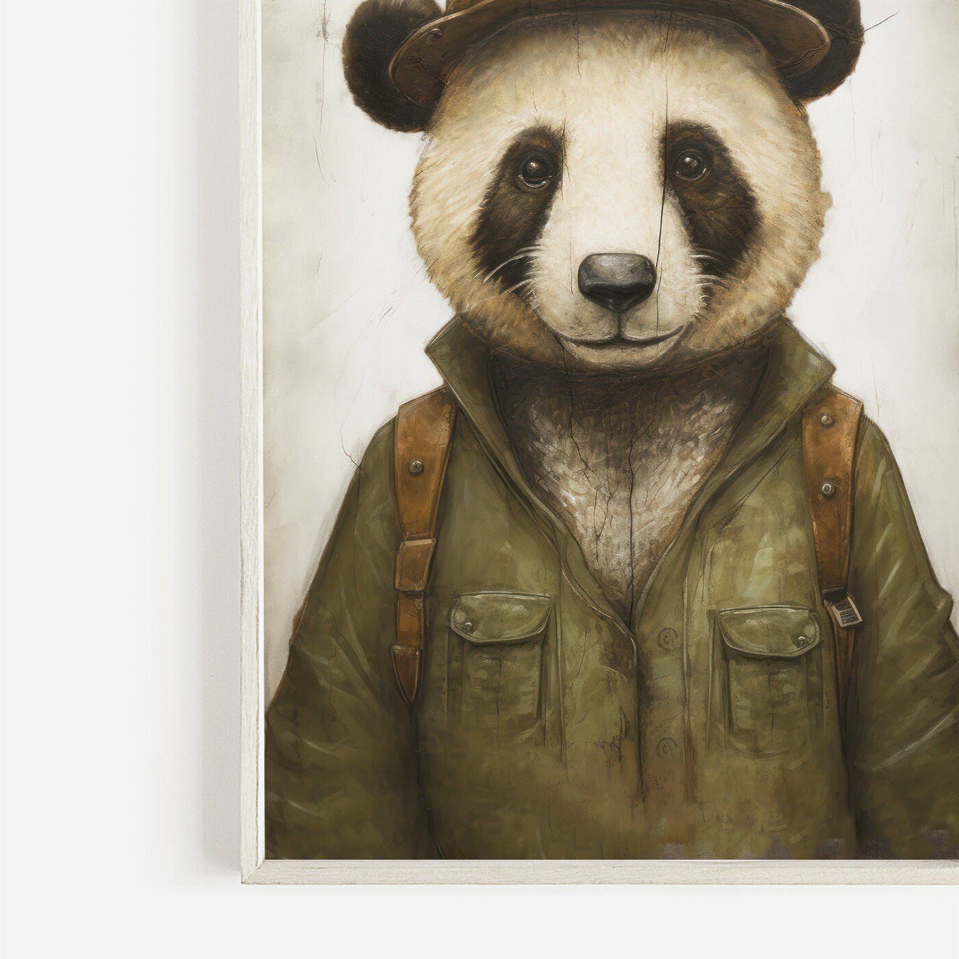 Panda Wall Art, Vintage Nursery Decor, Kids Room Animal Prints - WildfieldPrints