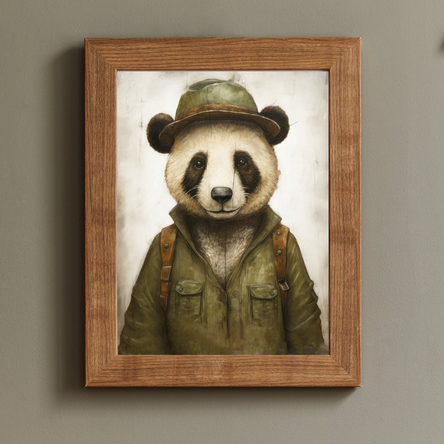 Panda Wall Art, Vintage Nursery Decor, Kids Room Animal Prints - WildfieldPrints