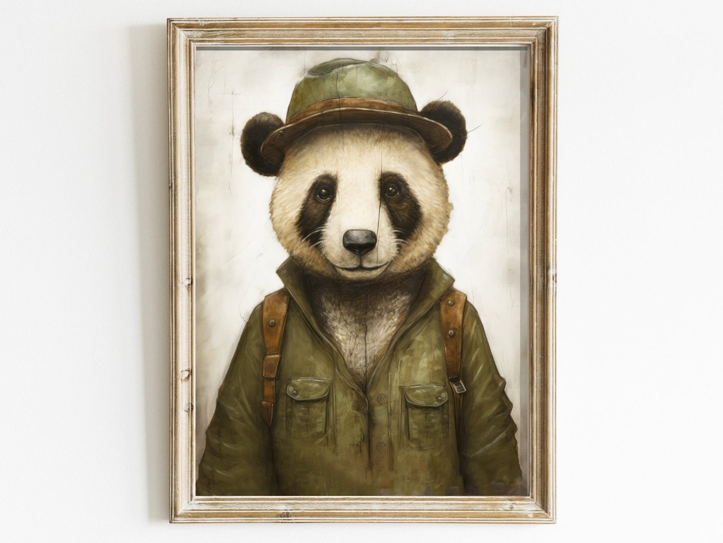 Panda Wall Art, Vintage Nursery Decor, Kids Room Animal Prints - WildfieldPrints