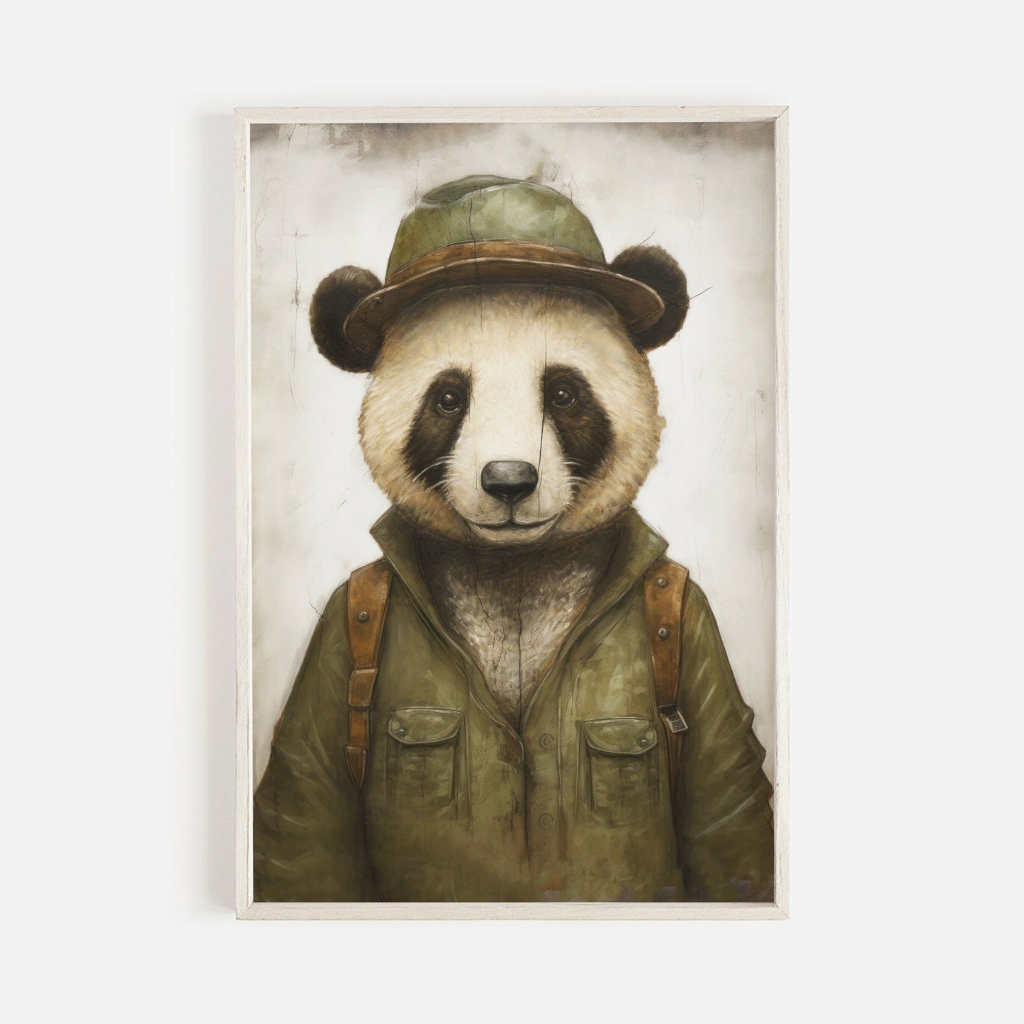 Panda Wall Art, Vintage Nursery Decor, Kids Room Animal Prints - WildfieldPrints