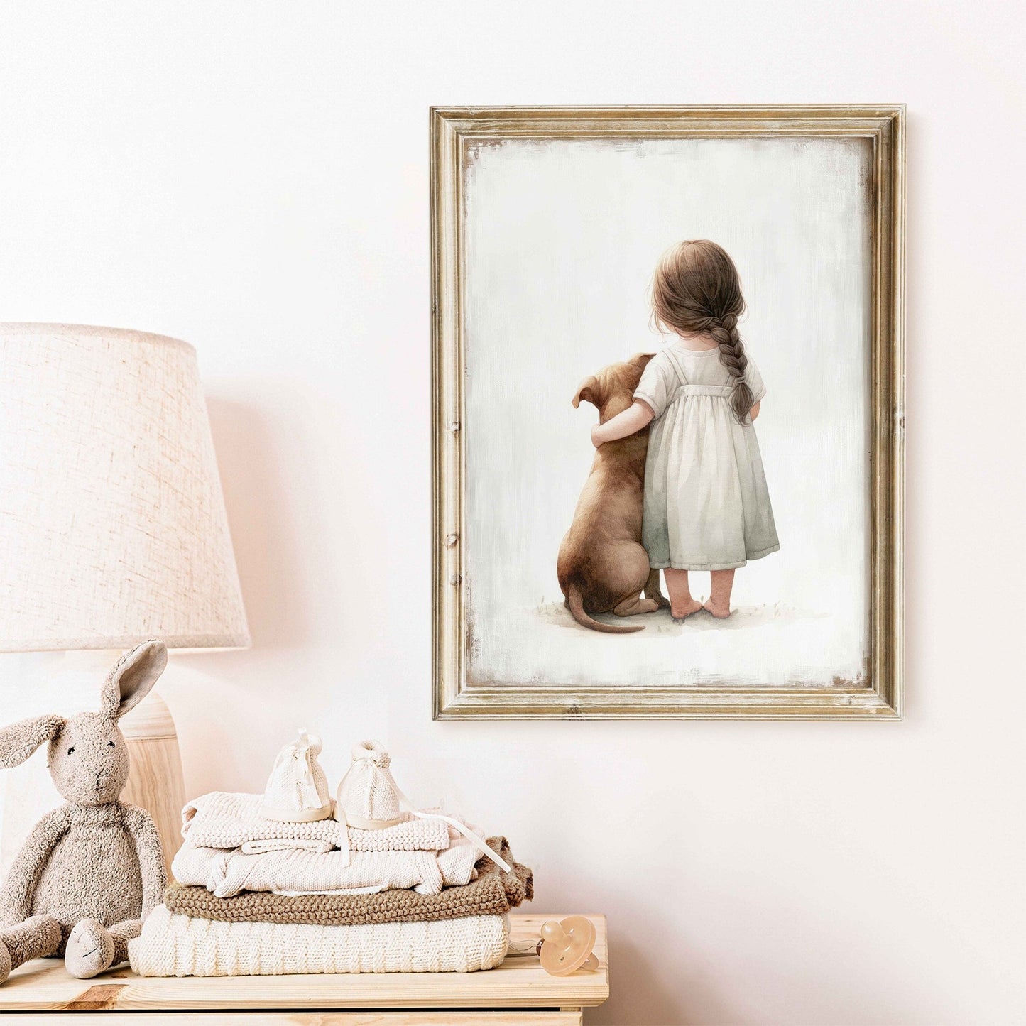 Pitbull Nursery Decor, Dog Wall Art, Toddler Room Accent - WildfieldPrints