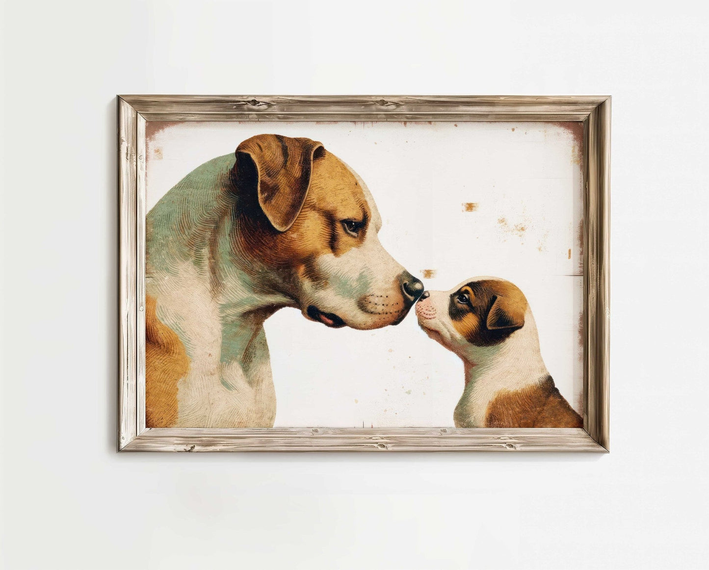 Pitbull Wall Art, Puppy Portrait, Decor for Dog Lovers - WildfieldPrints