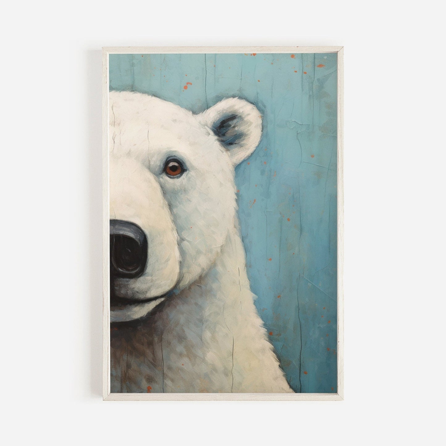 Polar Bear Wall Art, Vintage Nursery Decor, Perfect for Kids Room - WildfieldPrints