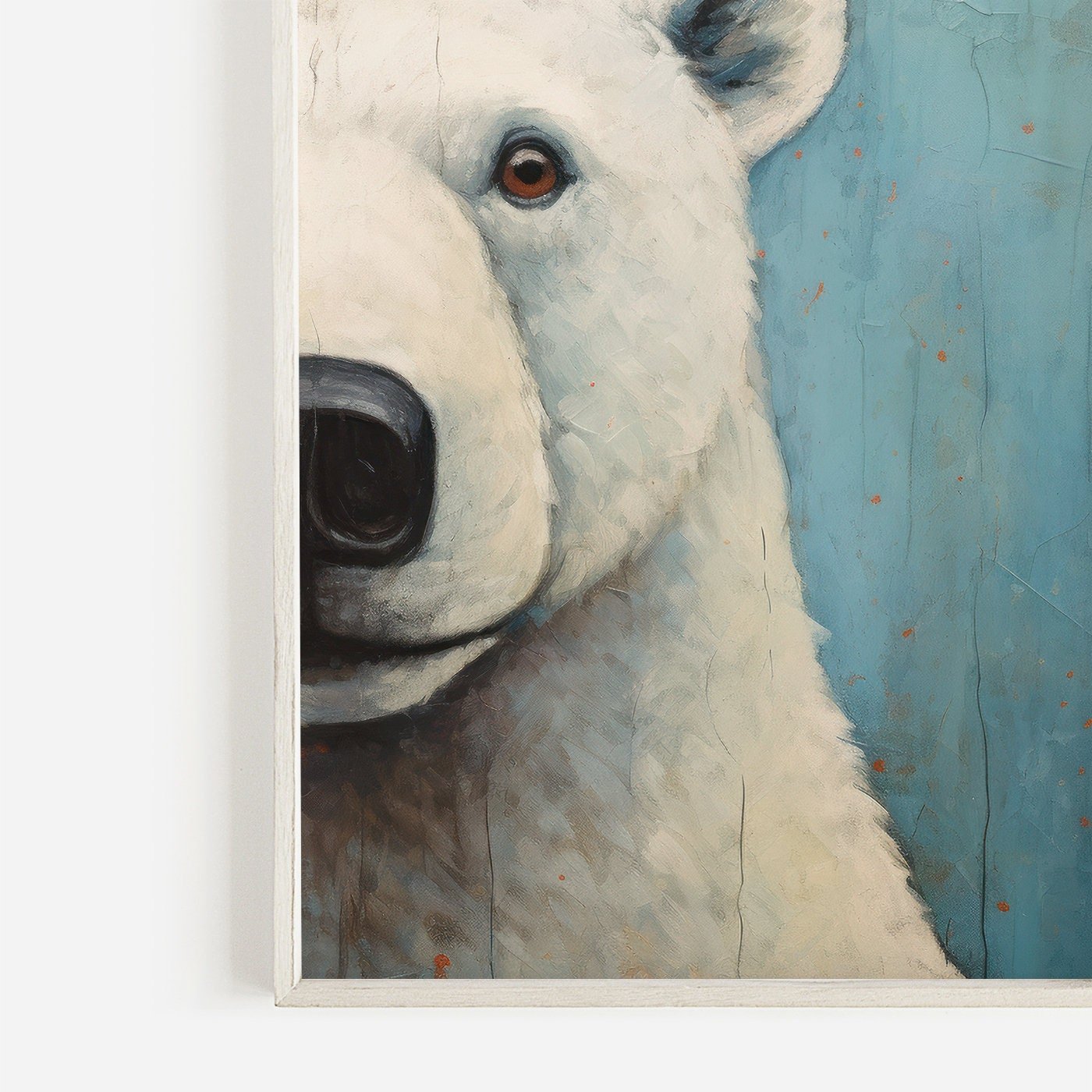 Polar Bear Wall Art, Vintage Nursery Decor, Perfect for Kids Room - WildfieldPrints