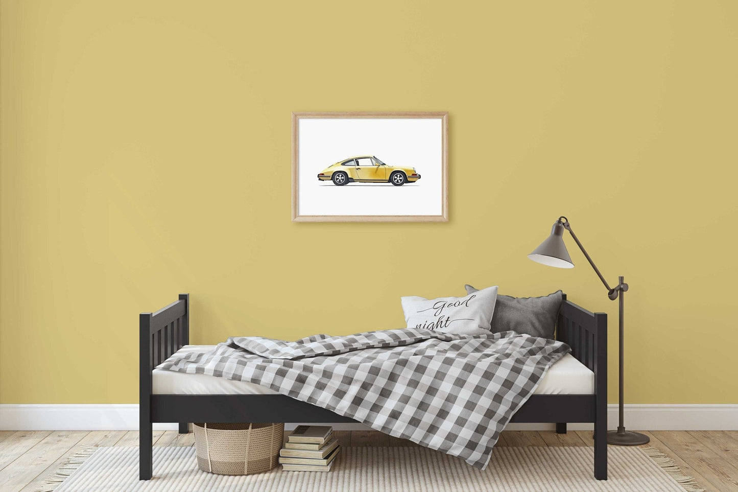 Porsche Art, Vintage Car Print, Boys Room Decor, Vehicle Wall Art - WildfieldPrints