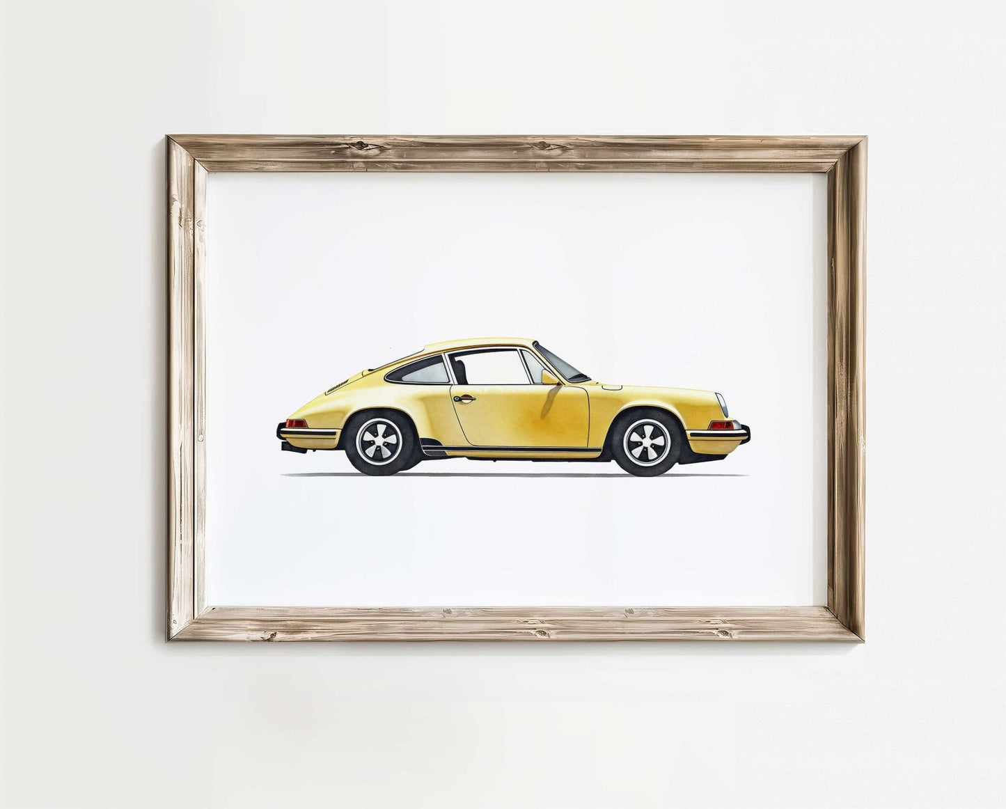 Porsche Art, Vintage Car Print, Boys Room Decor, Vehicle Wall Art - WildfieldPrints