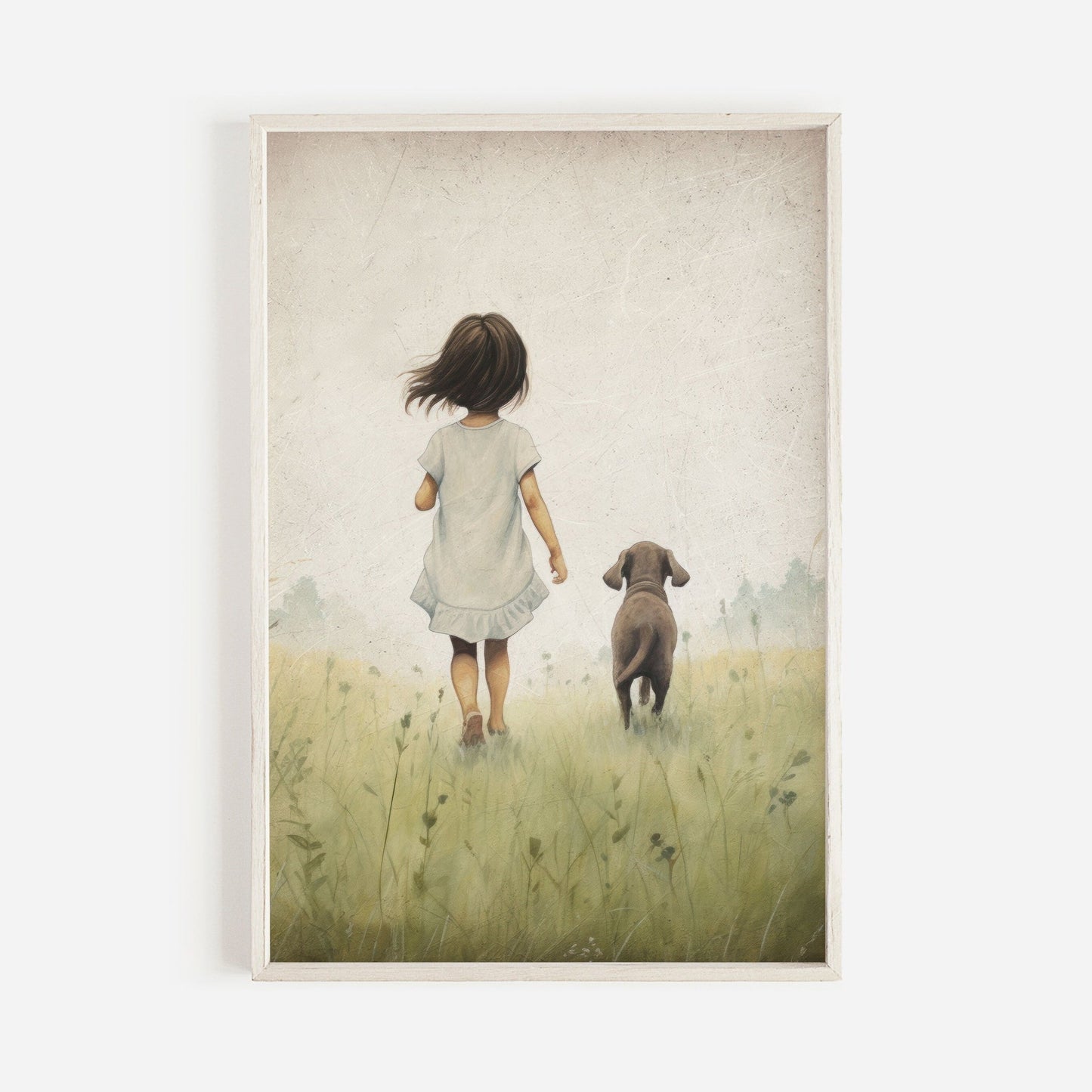 Puppy Nursery Decor, Vintage Dog Wall Art, Cute Dog Prints for Kids - WildfieldPrints