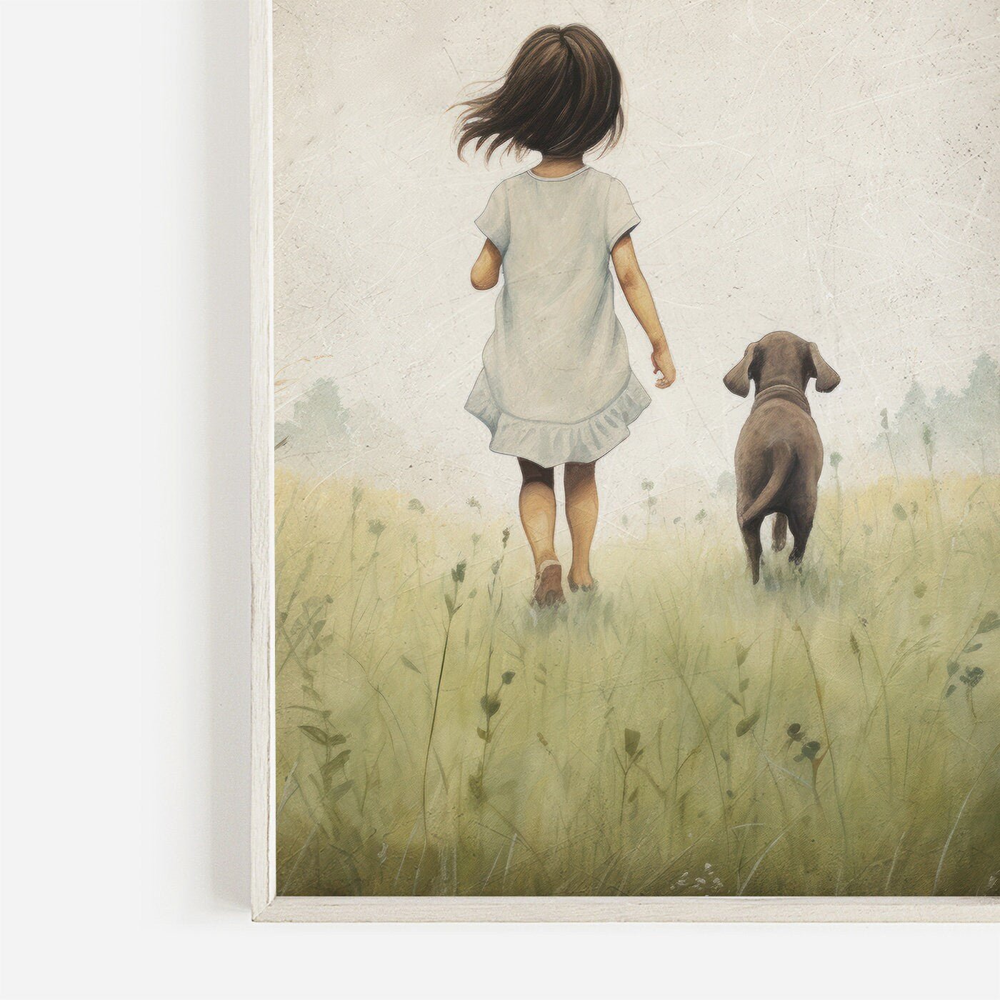 Puppy Nursery Decor, Vintage Dog Wall Art, Cute Dog Prints for Kids - WildfieldPrints