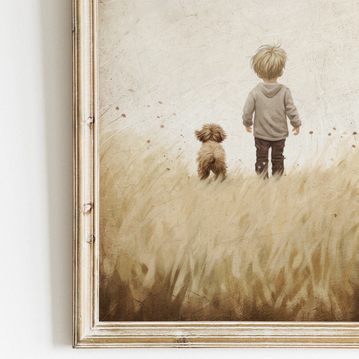 Puppy Nursery Print, Dog Wall Art for Boys, Toddler Room Decor - WildfieldPrints