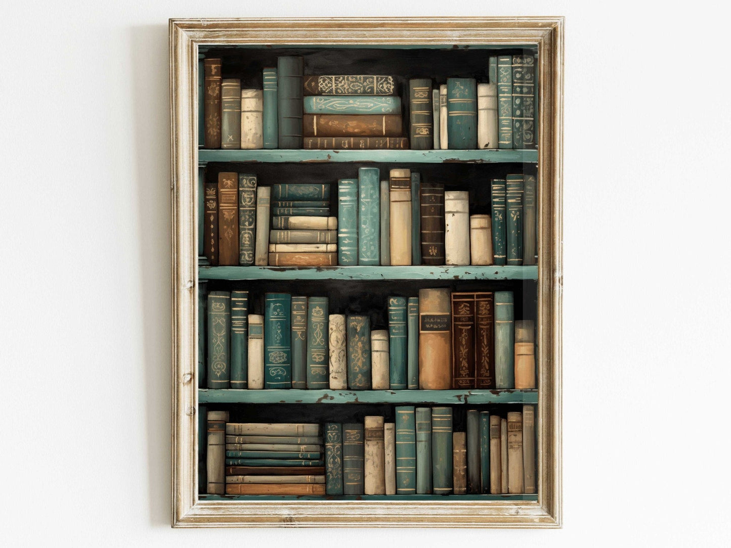 Reading Wall Decor, Book Lovers Art Print, Vintage Book Painting - WildfieldPrints