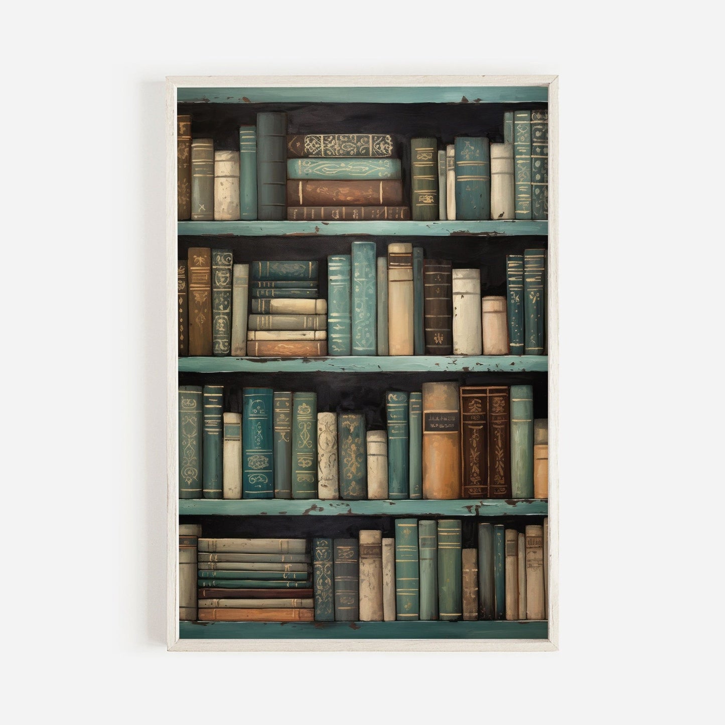 Reading Wall Decor, Book Lovers Art Print, Vintage Book Painting - WildfieldPrints