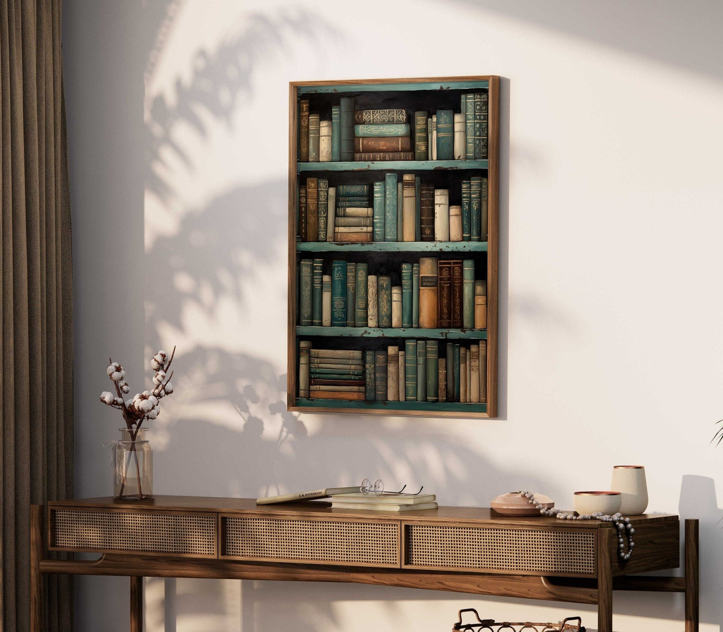 Reading Wall Decor, Book Lovers Art Print, Vintage Book Painting - WildfieldPrints