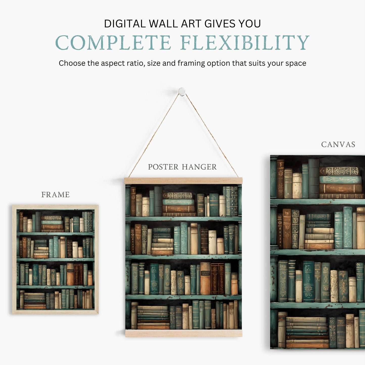 Reading Wall Decor, Book Lovers Art Print, Vintage Book Painting - WildfieldPrints