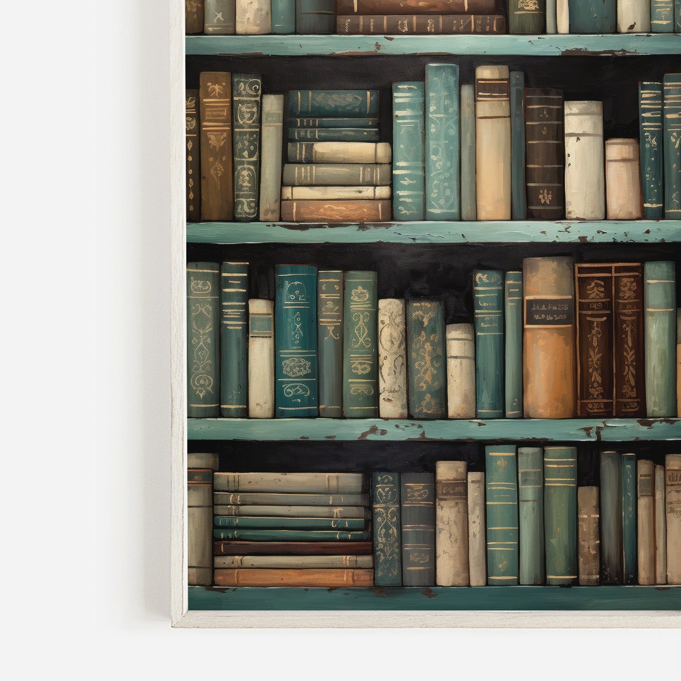 Reading Wall Decor, Book Lovers Art Print, Vintage Book Painting - WildfieldPrints