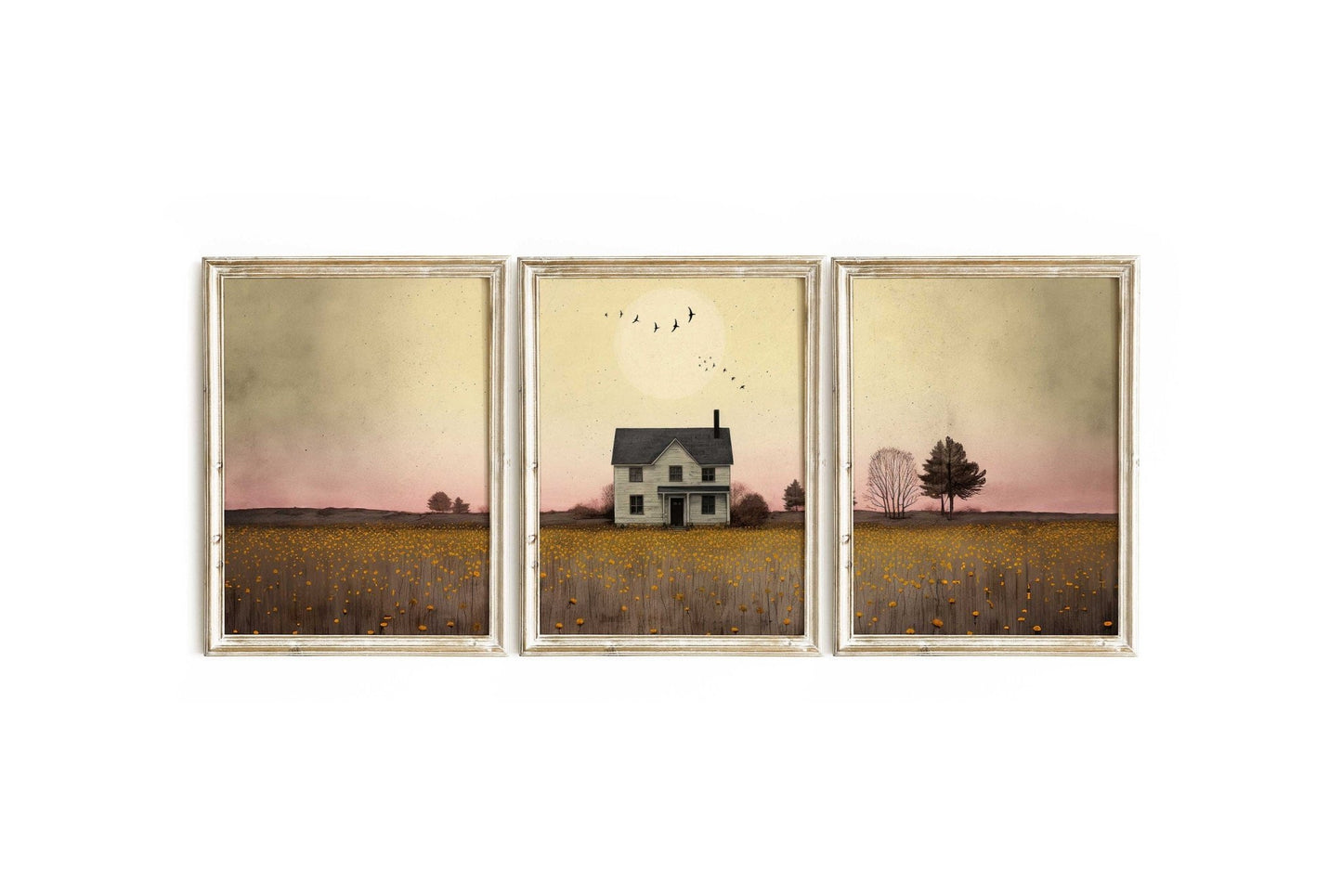 Rural Wall Art, Country House Print, Rustic Countryside Decor - WildfieldPrints