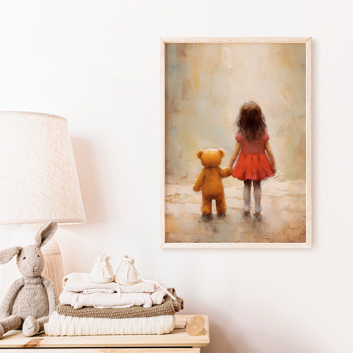 Rustic Bear Wall Art, Vintage Nursery Decor, Kids Room Accent - WildfieldPrints
