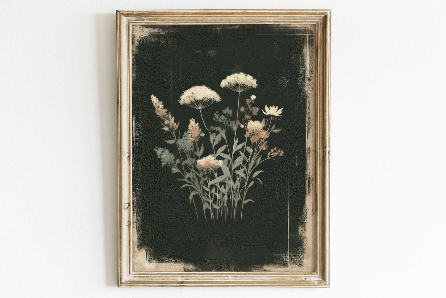 Rustic Floral Prints, Wildflower Art Decor, Minimalist Flower Wall Art - WildfieldPrints
