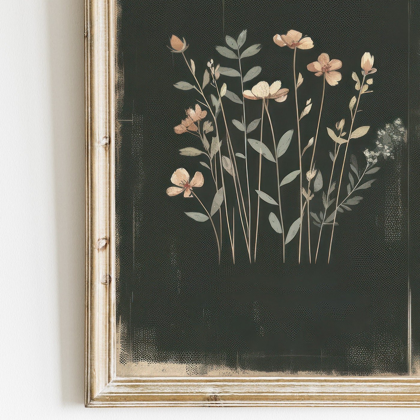 Rustic Floral Prints, Wildflower Wall Decor, Minimalist Flower Artwork - WildfieldPrints
