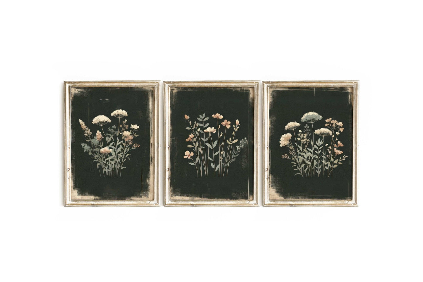 Rustic Floral Prints, Wildflower Wall Decor, Minimalist Flower Artwork - WildfieldPrints