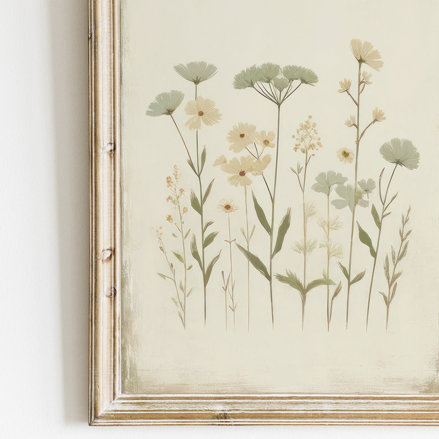 Rustic Floral Prints, Wildflower Wall Decor, Vintage Flower Art - WildfieldPrints
