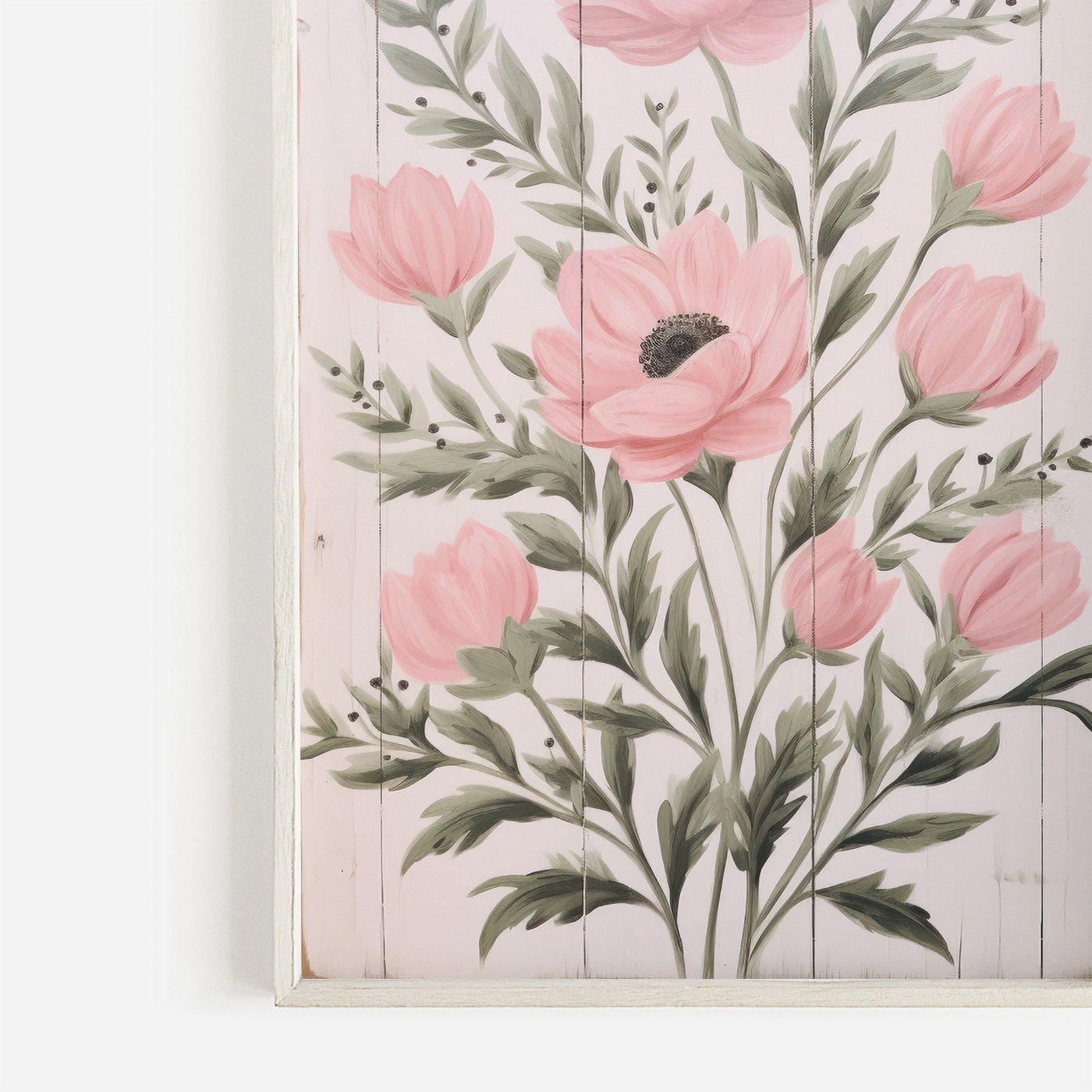 Rustic Floral Wall Decor, Vintage Flower Print, Farmhouse Art - WildfieldPrints