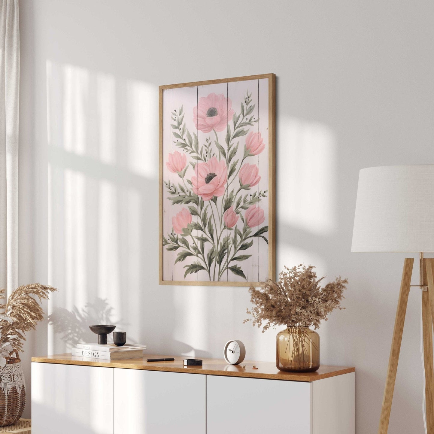 Rustic Floral Wall Decor, Vintage Flower Print, Farmhouse Art - WildfieldPrints