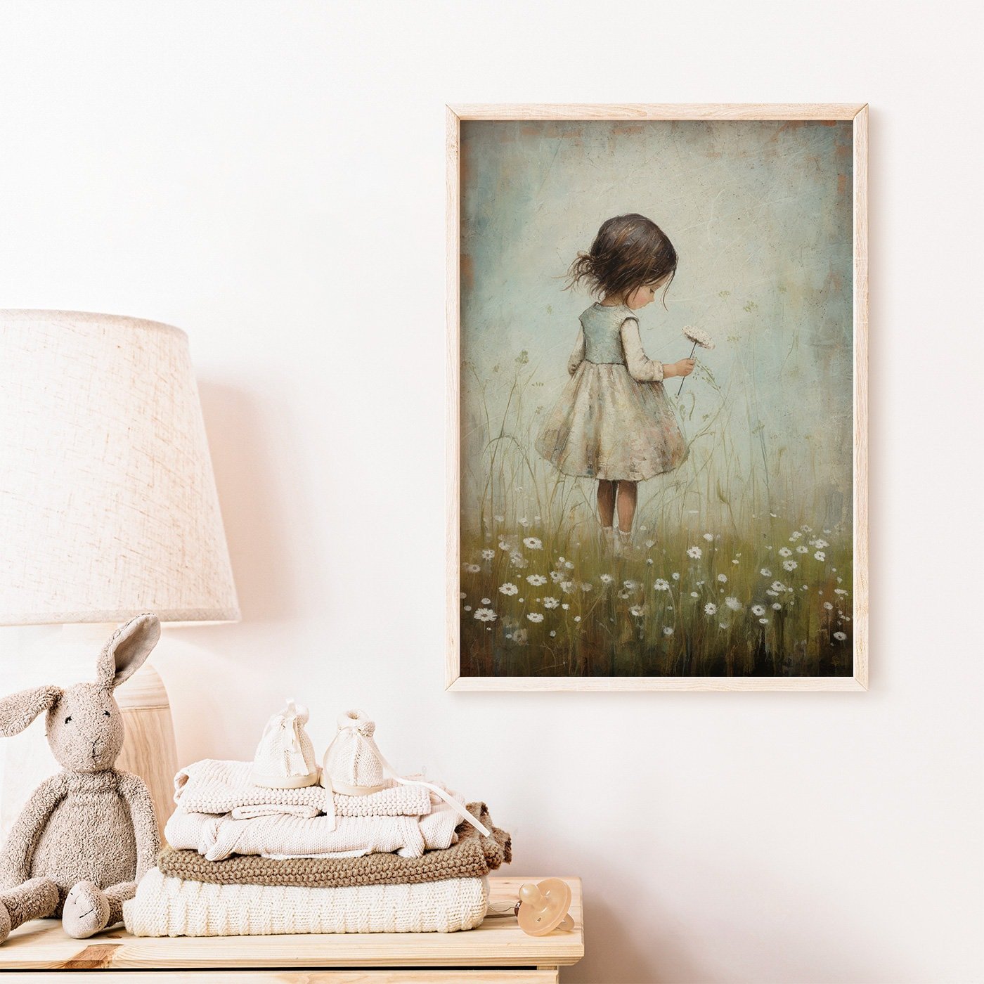 Rustic Nursery Decor, Girly Wall Art, Toddler Room Accent - WildfieldPrints