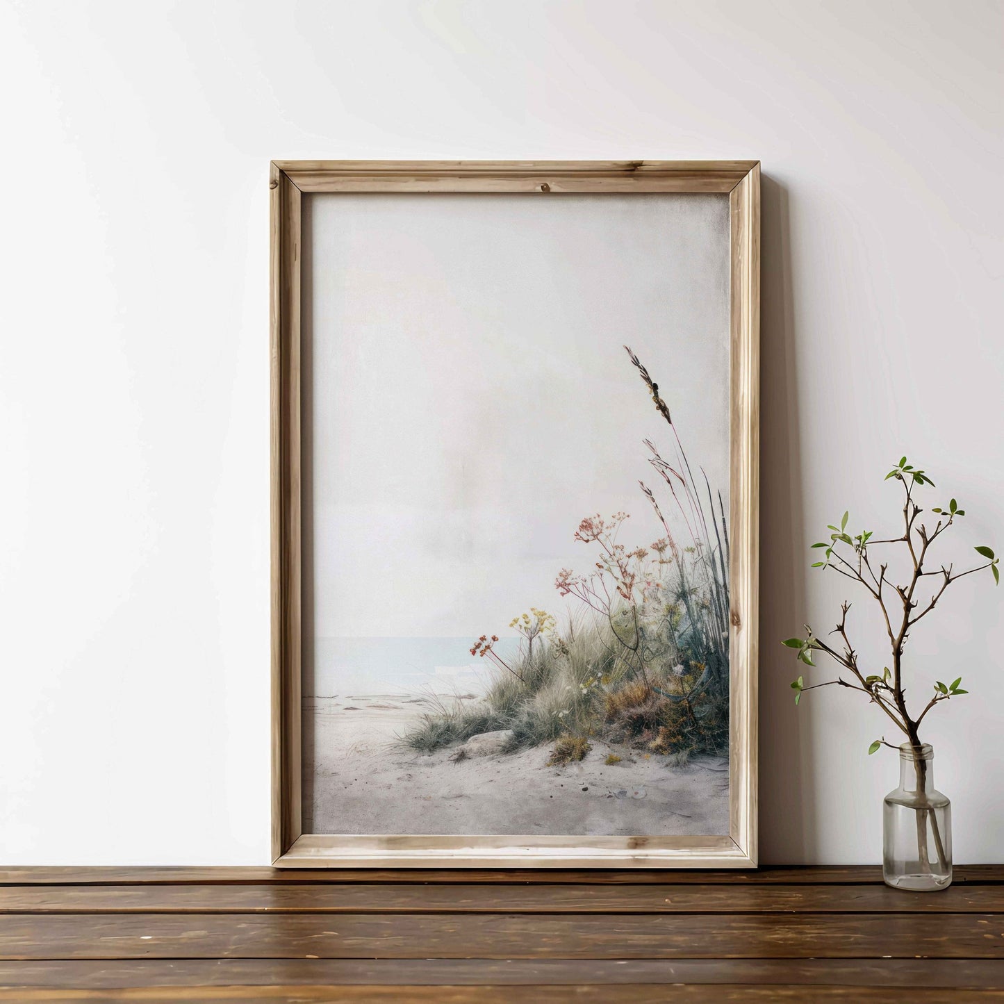 Rustic Ocean Canvas, Serene Beach Wall Art, Coastal Home Decor - WildfieldPrints