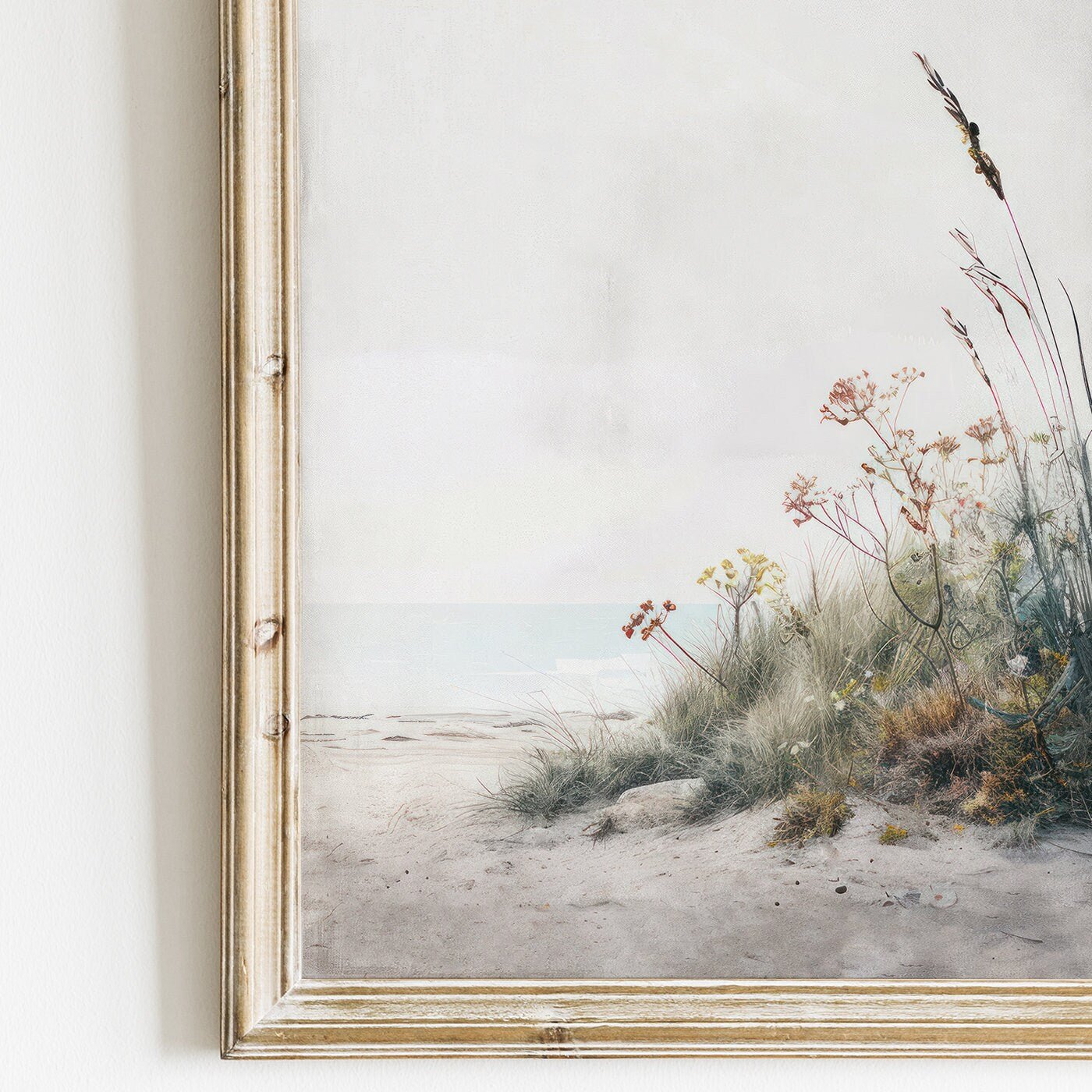 Rustic Ocean Canvas, Serene Beach Wall Art, Coastal Home Decor - WildfieldPrints