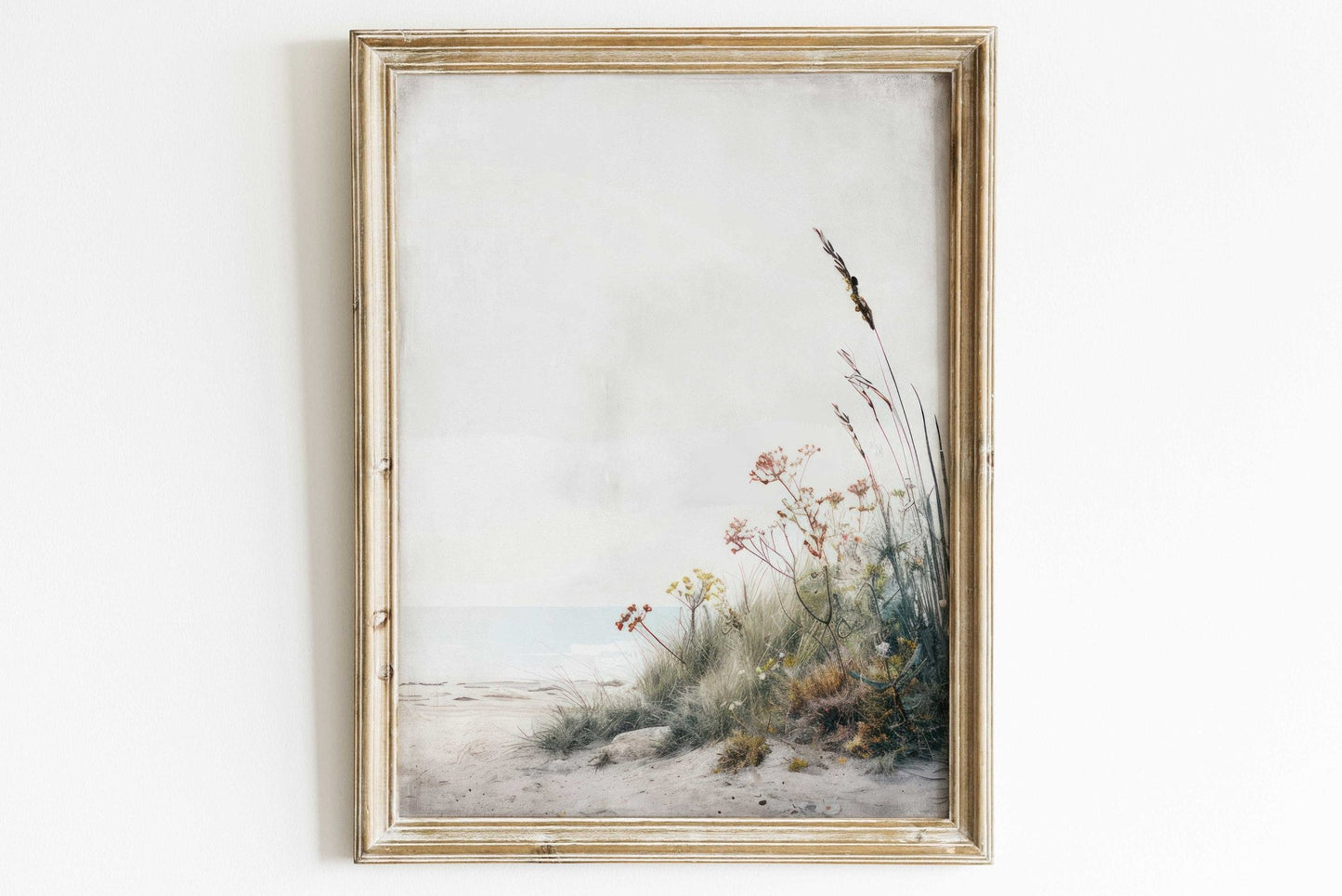 Rustic Ocean Canvas, Serene Beach Wall Art, Coastal Home Decor - WildfieldPrints