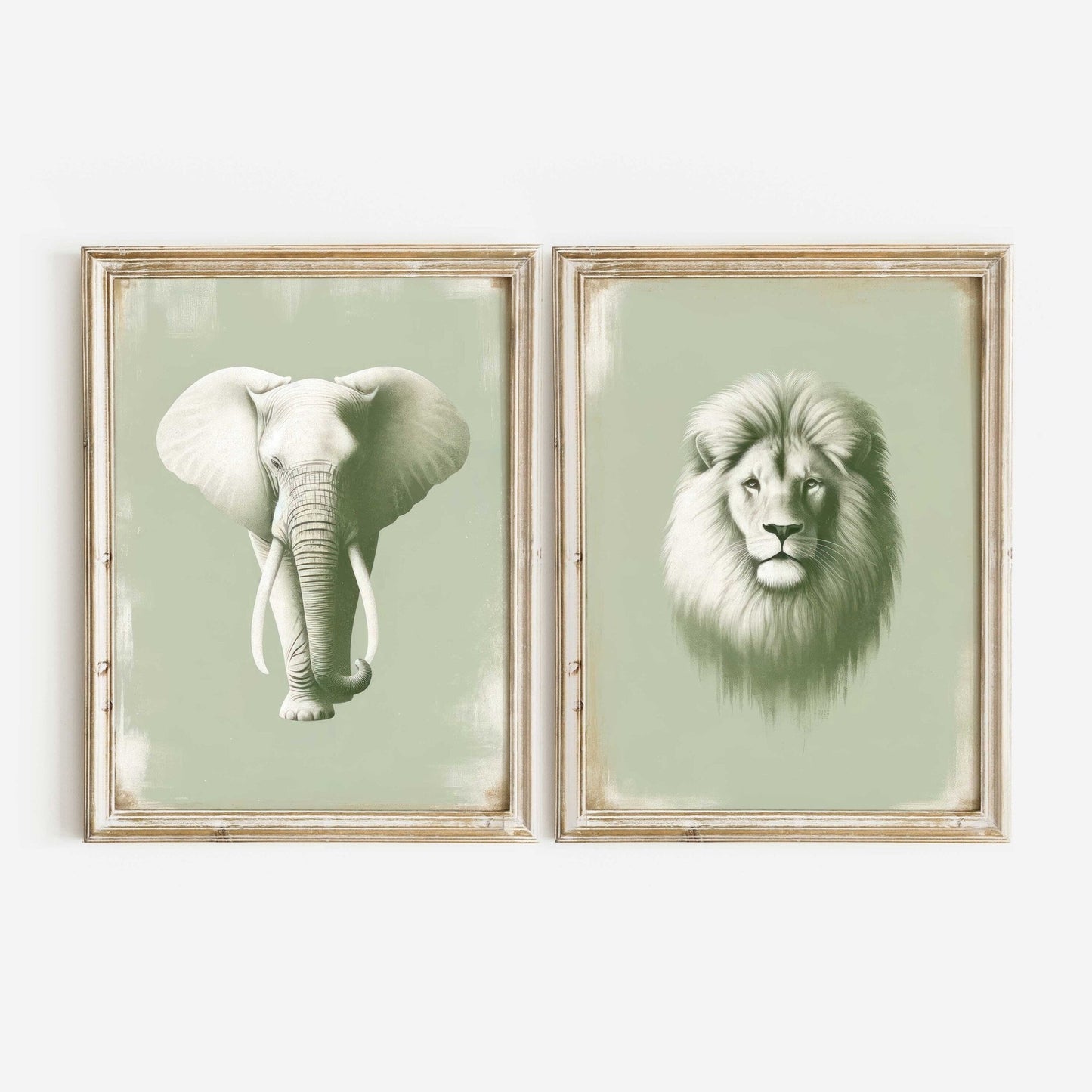 Safari Animal Wall Art, Kids Room Decor, Playroom or Bedroom Prints - WildfieldPrints