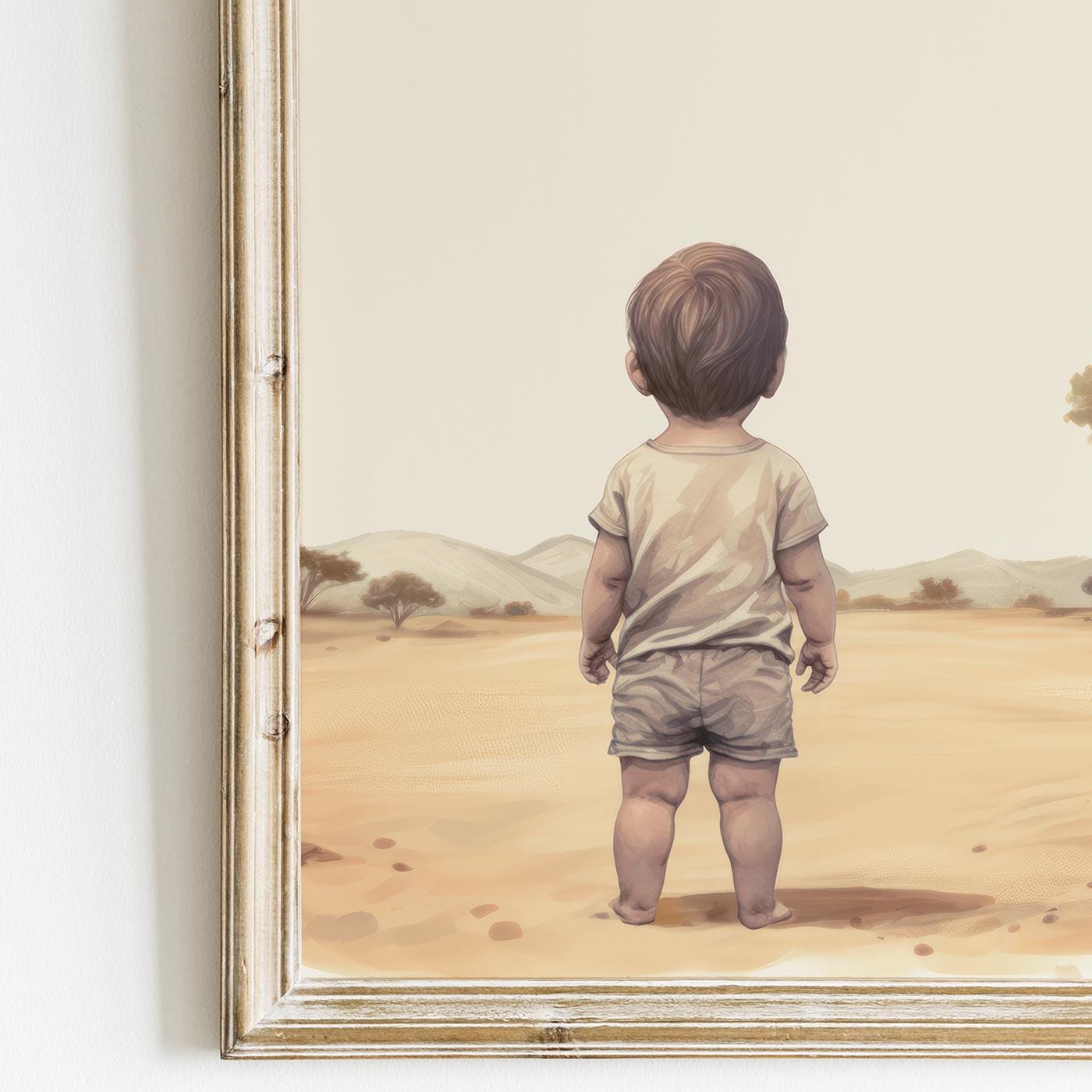 Safari Nursery Decor, Elephant & Lion Art, African Savanna Prints - WildfieldPrints
