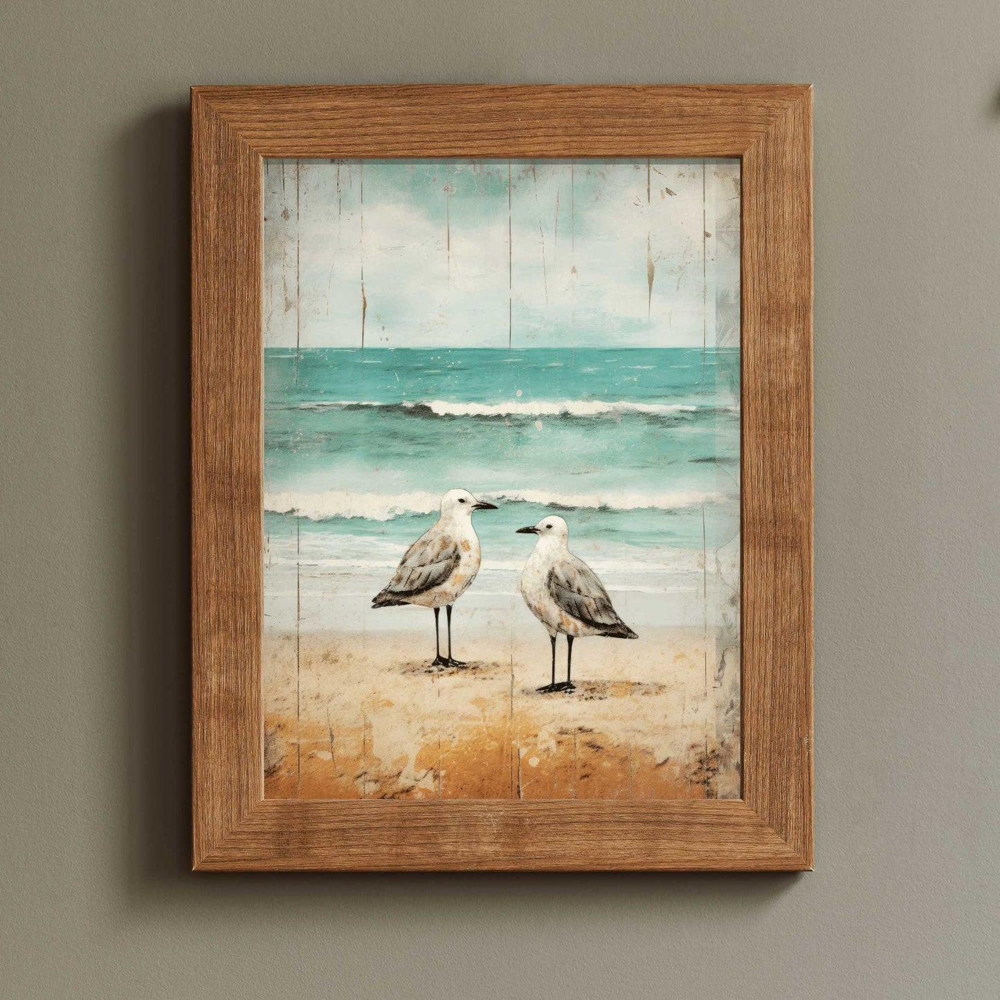 Sea Bird Wall Art, Seagull Print, Coastal Landscape Decor - WildfieldPrints