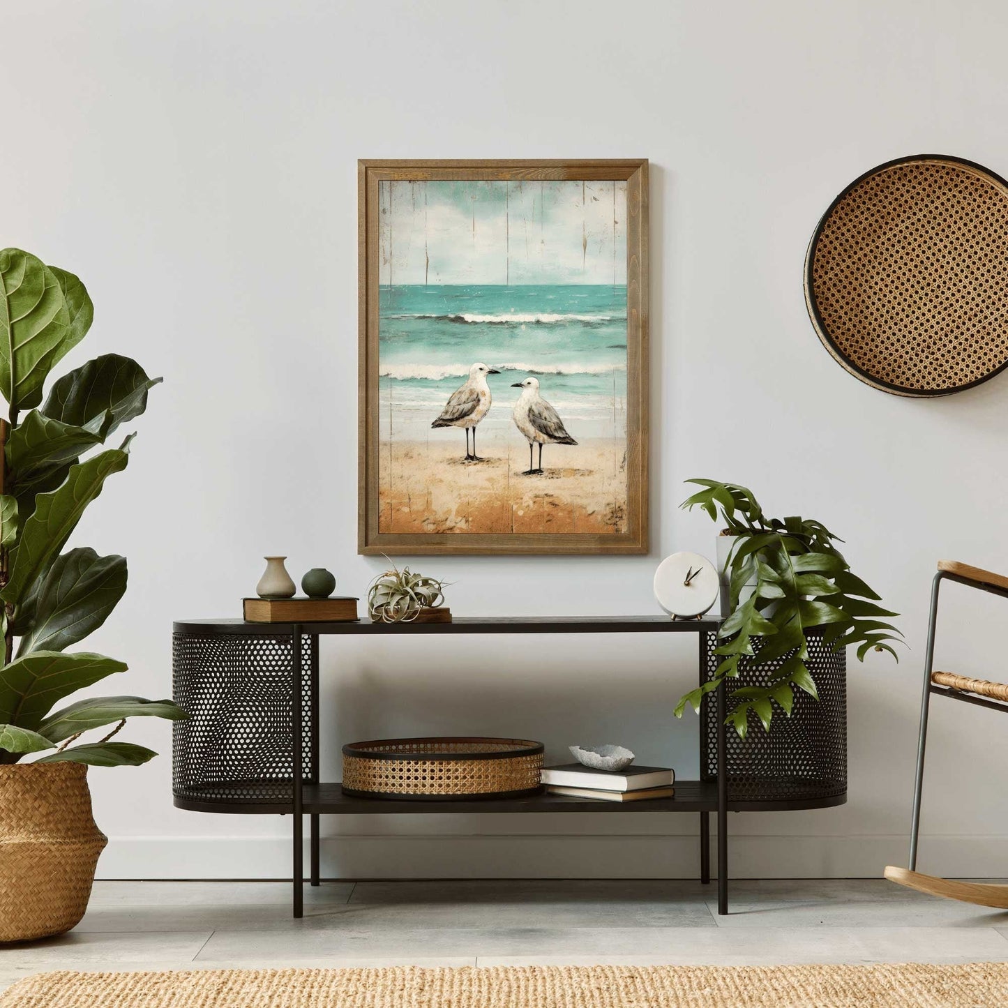 Sea Bird Wall Art, Seagull Print, Coastal Landscape Decor - WildfieldPrints