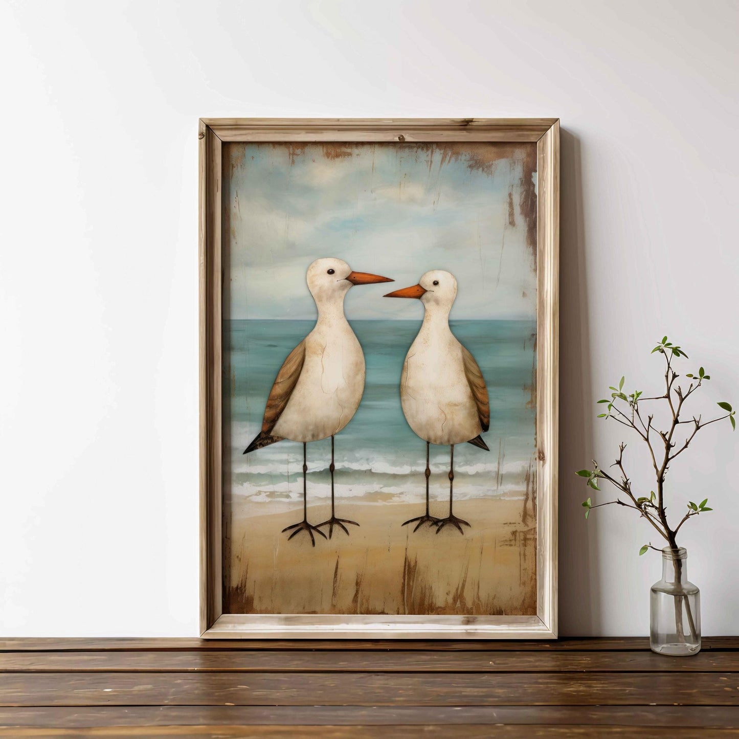 Seagull Art, Coastal Landscape Decor, Nautical Wall Decor - WildfieldPrints