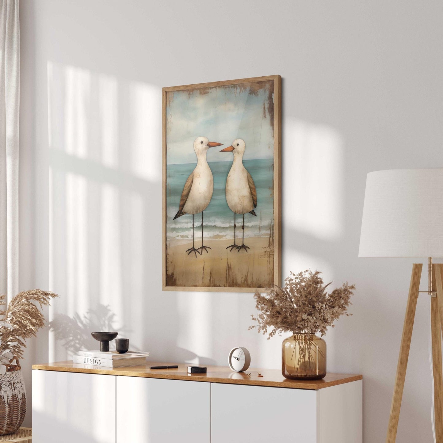 Seagull Art, Coastal Landscape Decor, Nautical Wall Decor - WildfieldPrints