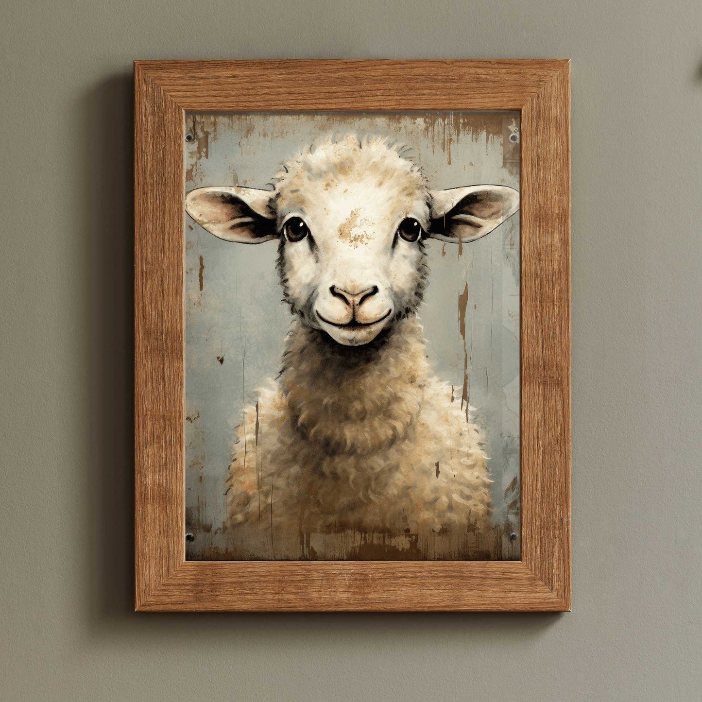 Sheep Art Print, Vintage Animal Decor, Farmhouse Wall Art - WildfieldPrints