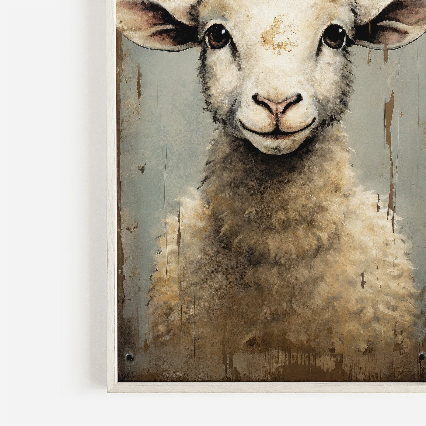 Sheep Art Print, Vintage Animal Decor, Farmhouse Wall Art - WildfieldPrints