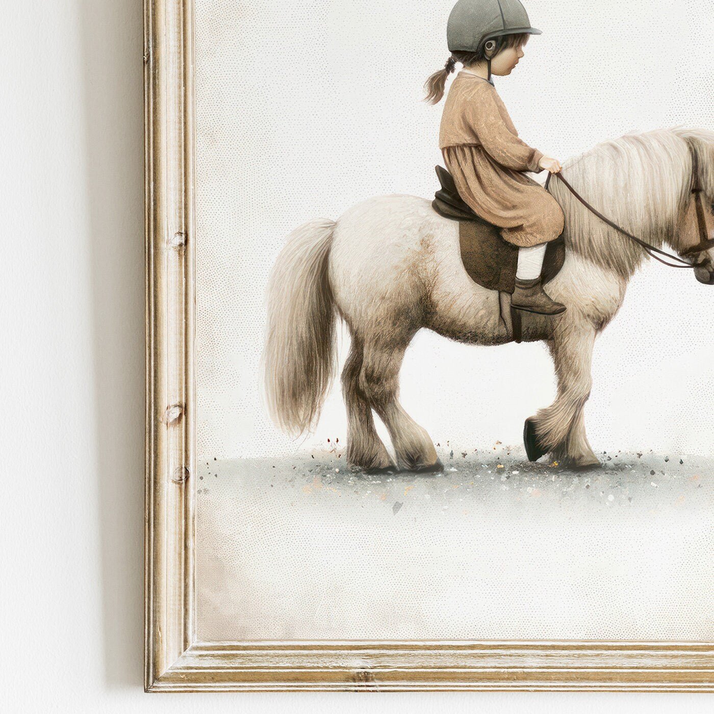 Shetland Pony Print, Horse Nursery Decor, Girls Room Wall Art - WildfieldPrints