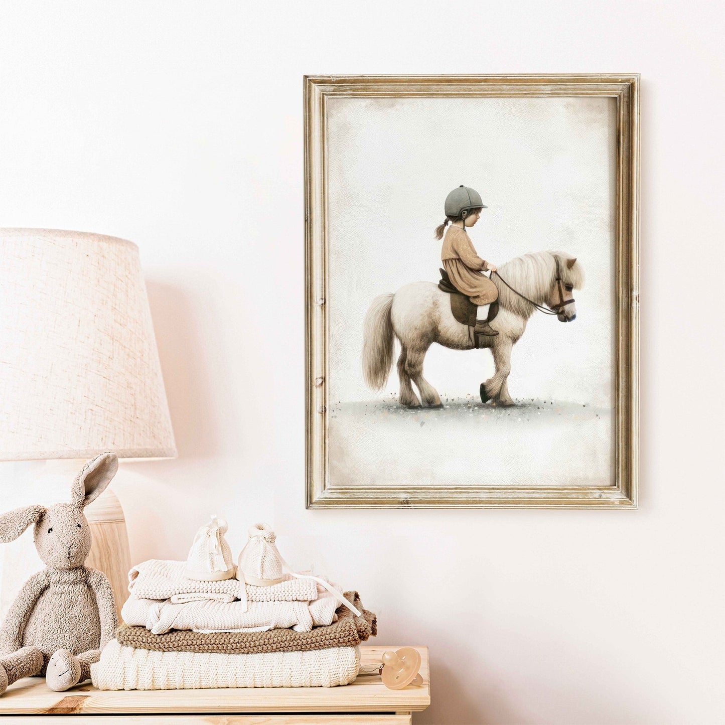 Shetland Pony Print, Horse Nursery Decor, Girls Room Wall Art - WildfieldPrints