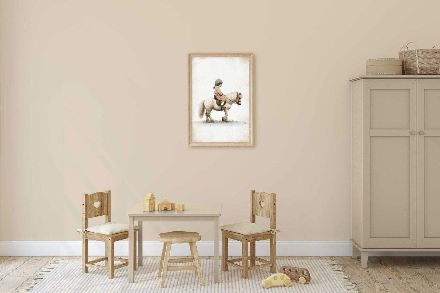 Shetland Pony Print, Horse Nursery Decor, Girls Room Wall Art - WildfieldPrints